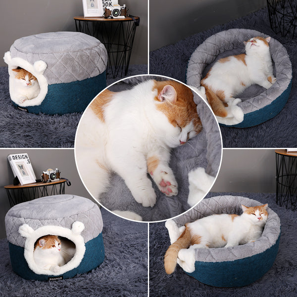 Cat Bed House Soft Plush Kennel Puppy Cushion Small Dogs Cats Nest Winter Warm Bed
